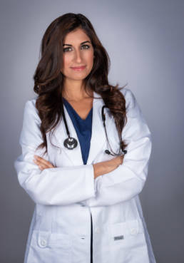 Photo of an attractive female doctor by Marcel Lecours.