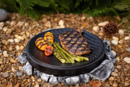 Photo of a grilled steak by Marcel Lecours.