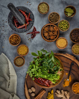 Photo of Indian spices by Marcel Lecours.